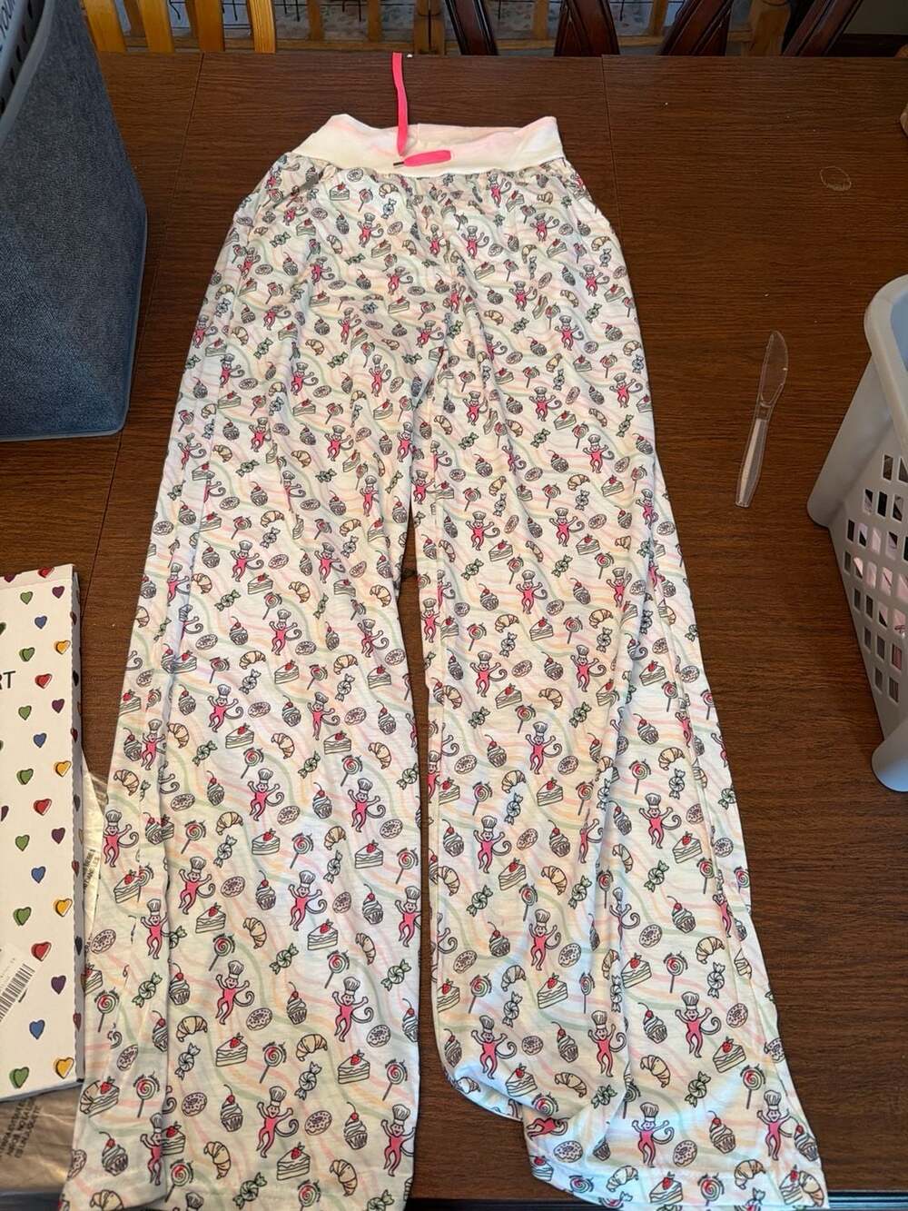 Women's Pastry Monkey Print Pajama Pants xs